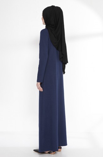 توبانور فستان بتصميم موصول بقطعة 2895-11 لون أسود ونيلي 2895-11