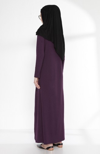 TUBANUR Suit Looking Dress 2895-05 Purple Black 2895-05