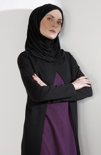 TUBANUR Suit Looking Dress 2895-06 Black Purple 2895-06