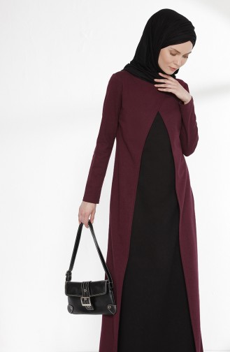 TUBANUR Suit Looking Dress 2895-07 Plum Black 2895-07