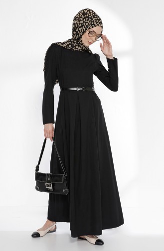 Kleid mit Gürtel 2781-12 Schwarz 2781-12