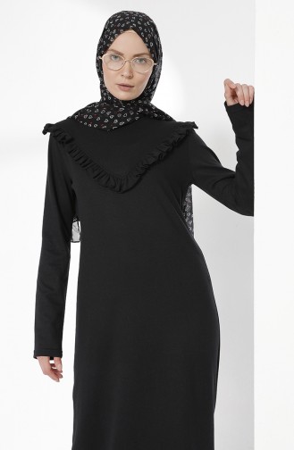 Schwarz Hijab Kleider 2992-02