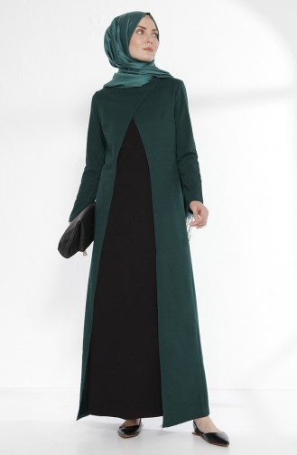 Robe 2895-03 Vert emeraude Noir 2895-03