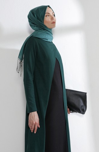 TUBANUR Suit Looking Dress 2895-03 Emerald Green Black 2895-03