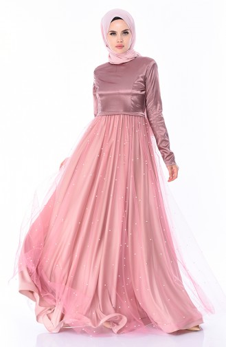 Violet Hijab Evening Dress 12002-01