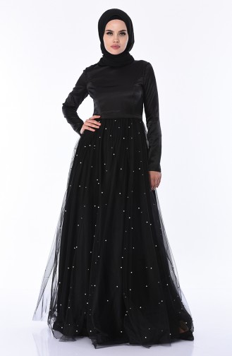 Habillé Hijab Noir 12002-02