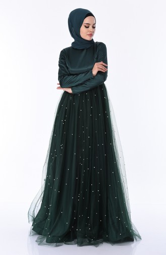 Habillé Hijab Vert emeraude 12002-03