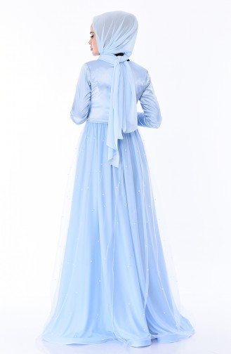 Babyblau Hijab-Abendkleider 12002-07
