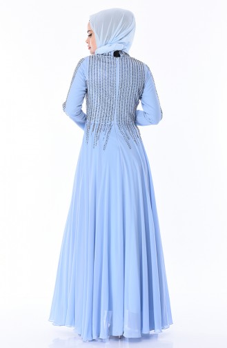 Baby Blue Hijab Evening Dress 2012-04