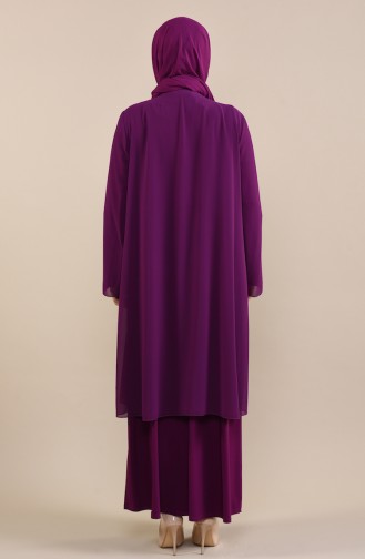 Lila Hijab-Abendkleider 2421-02