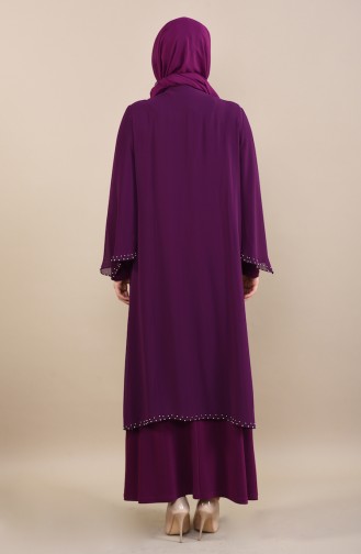 Zwetschge Hijab-Abendkleider 3142-05