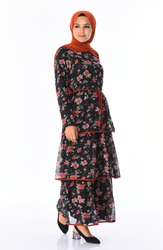 Black Hijab Dress 3076E-01