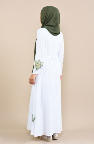 White Hijab Dress 22210-06