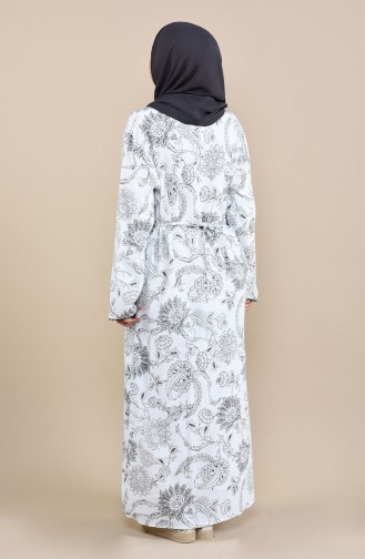 White Hijab Dress 32201-03