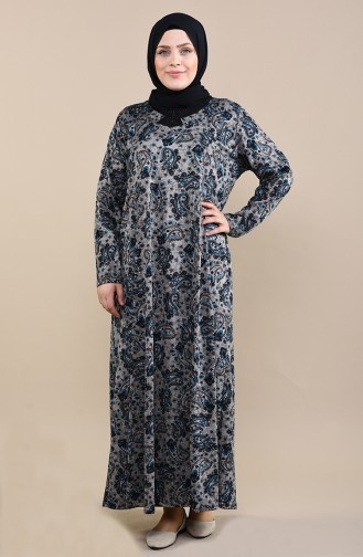 فستان أزرق زيتي 4847A-04