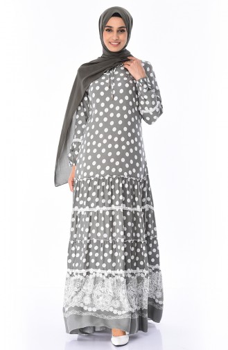 Khaki Hijab Dress 8Y3829902-01