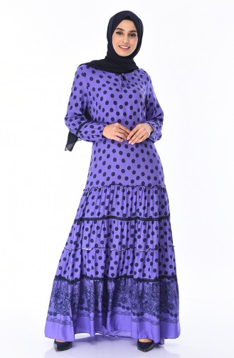 Purple Hijab Dress 8Y3829902-03