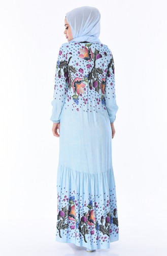 Baby Blue Hijab Dress 8Y3840800-04