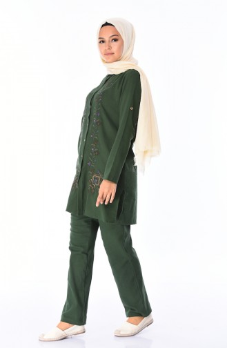 Chemise a Boutons 25203-04 Vert 25203-04