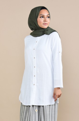 Chemise a Boutons 15203-06 Blanc 15203-06