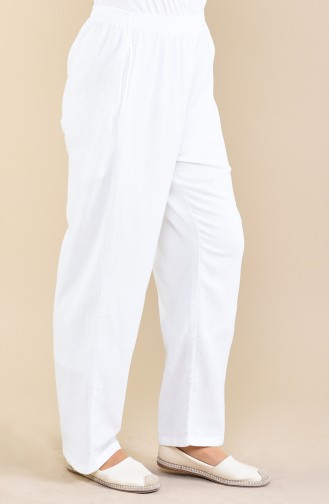 Pantalon Large 14001-01 Blanc 14001-01