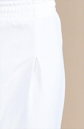 Pantalon Taille élastique 5272-01 Blanc 5272-01