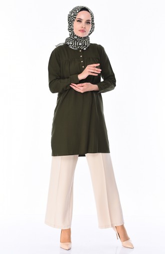 Wide Leg Pants with Pockets 1954-02 Beige 1954-02