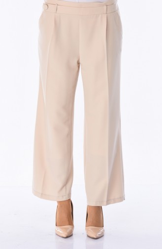 Flared Pants with Pockets 1954-02 Beige 1954-02