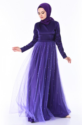Lila Hijab-Abendkleider 12002-04