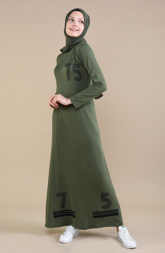 Green Hijab Dress 7986-05