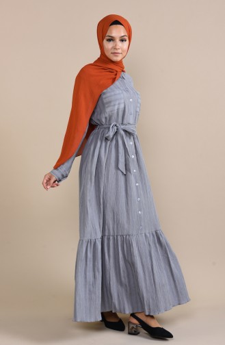 Gray Hijab Dress 0009-01