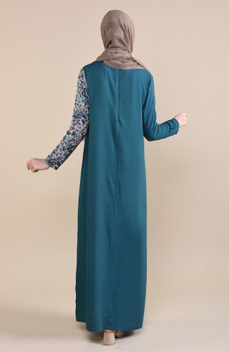فستان أزرق زيتي 0011A-01