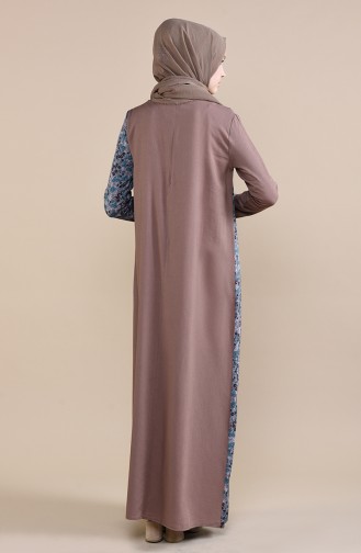 Brown Hijab Dress 0011B-01