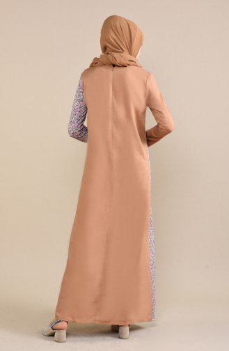Dark Mustard Hijab Dress 0011C-01