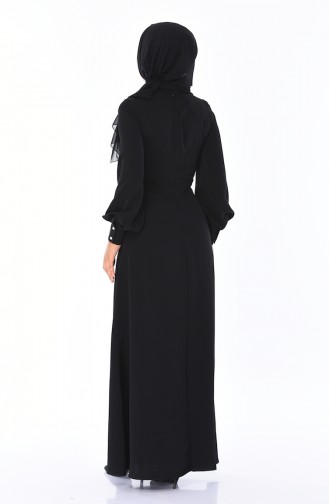Black Hijab Dress 8055-02
