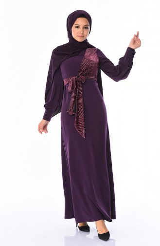 Purple İslamitische Jurk 8055-03