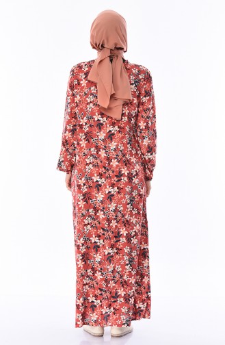 Cinnamon Color Hijab Dress 9085-01