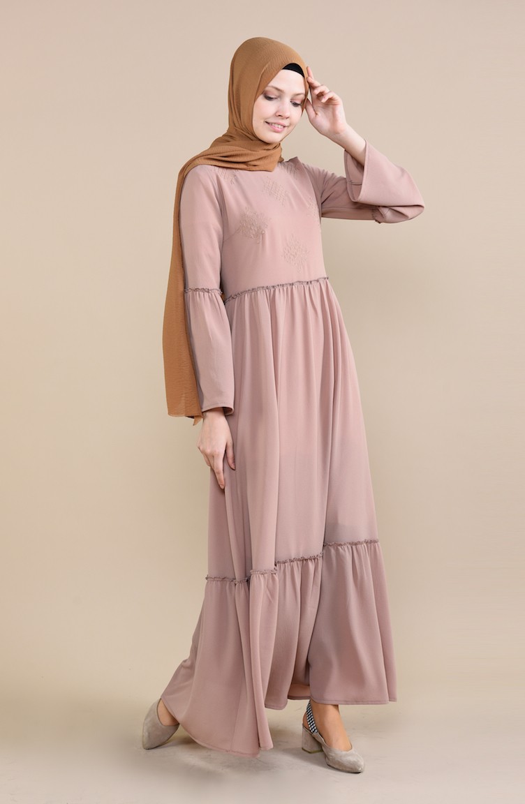 Dark clearance beige dress