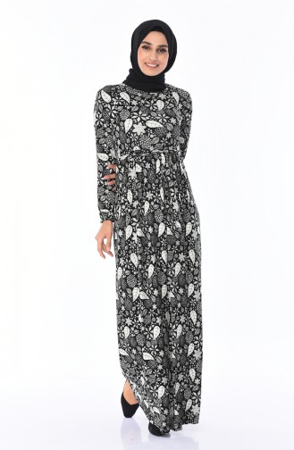 Black Hijab Dress 4791C-01