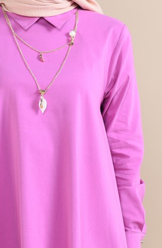 Asymmetrische Tunika mit Halskette 5016-01 Violett 5016-01