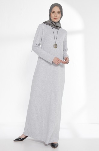 Robe Hijab Gris clair 2779-16