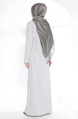 Light Gray İslamitische Jurk 2779-16