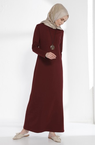 Claret red İslamitische Jurk 2779-04