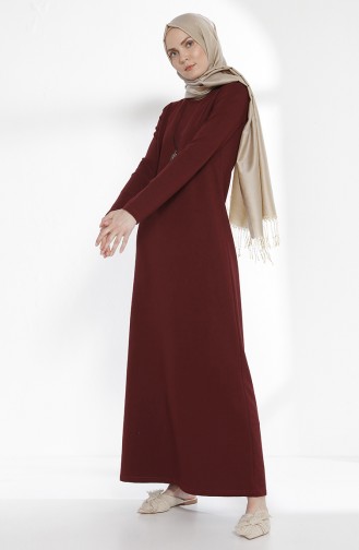 Claret red İslamitische Jurk 2779-04