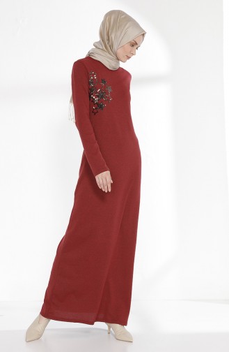 TUBANUR Sequined Dress 2979-09   Claret Red 2979-09
