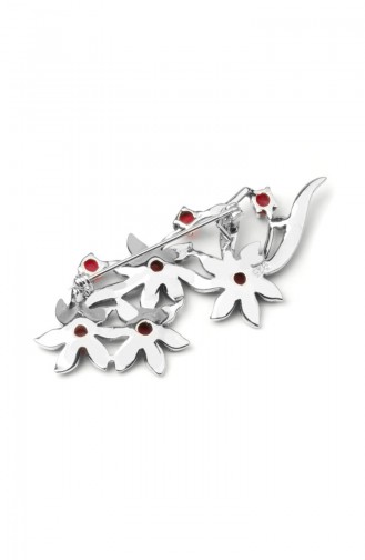 Argent Sterling 925 Broche ANYZK-BROS-010 Rouge 010