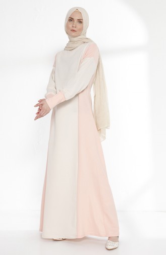 TUBANUR Garnili Dress 2941-09 Light Beige Powder 2941-09