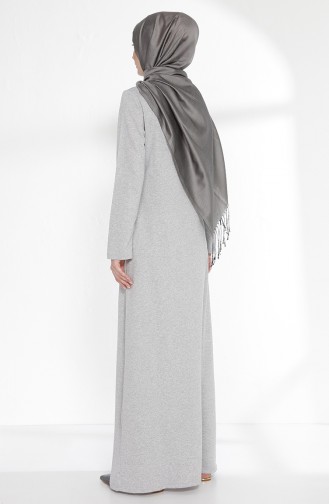 Gray Hijab Dress 2979A-01