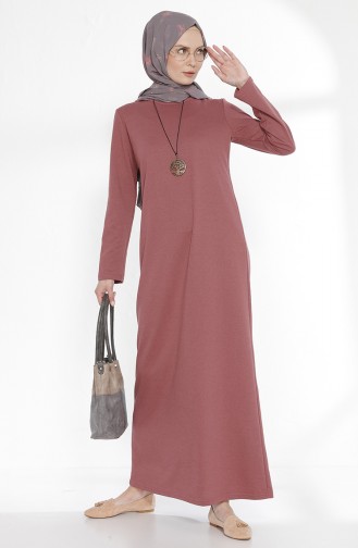 Robe Hijab Rose Pâle 2779-10