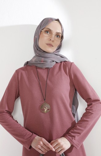 Robe Hijab Rose Pâle 2779-10